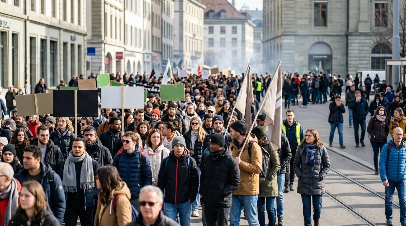 Shodi v podporo Palestini v Lozani in Zürichu