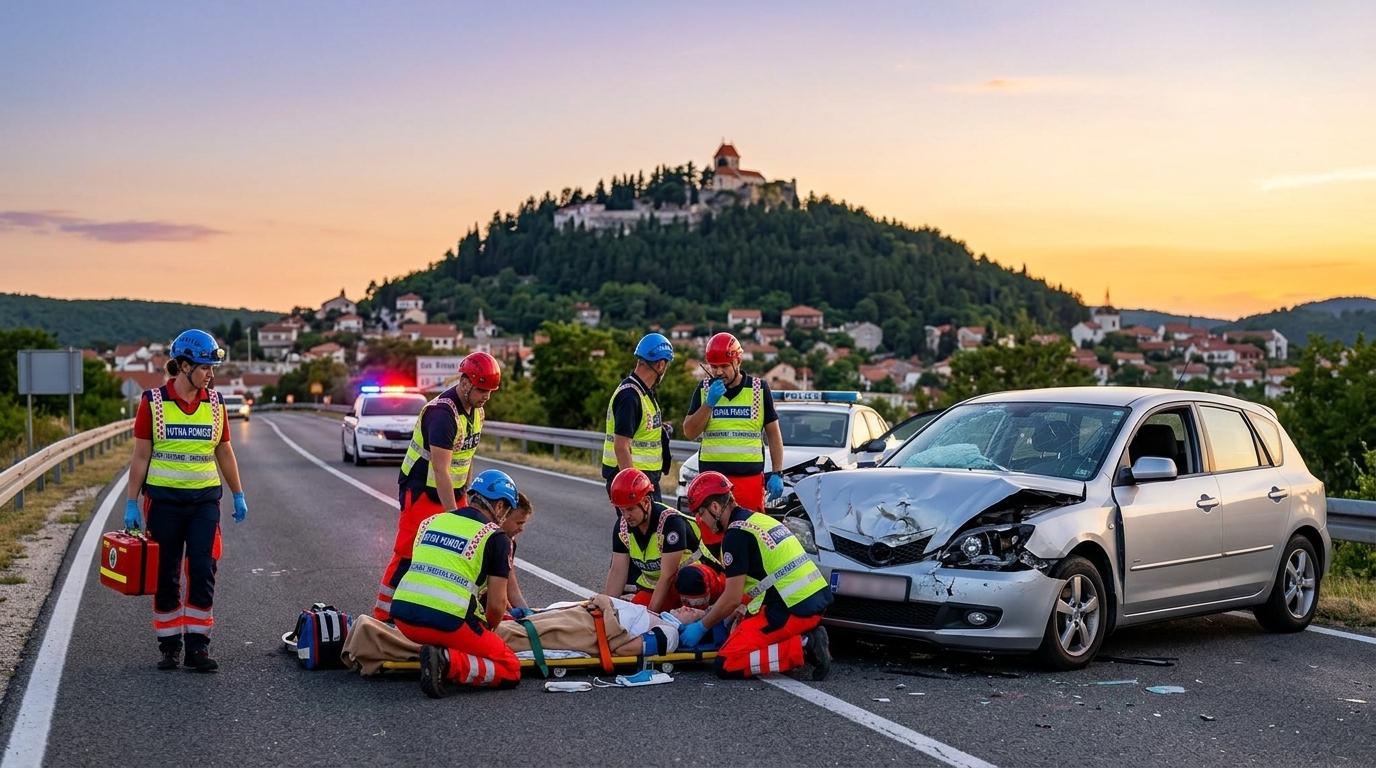 Šest poškodovanih v trčenju treh vozil pri Sinju