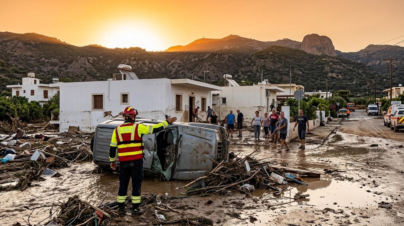 Hudourniška poplava na Rodosu zahtevala življenje 62-letnika