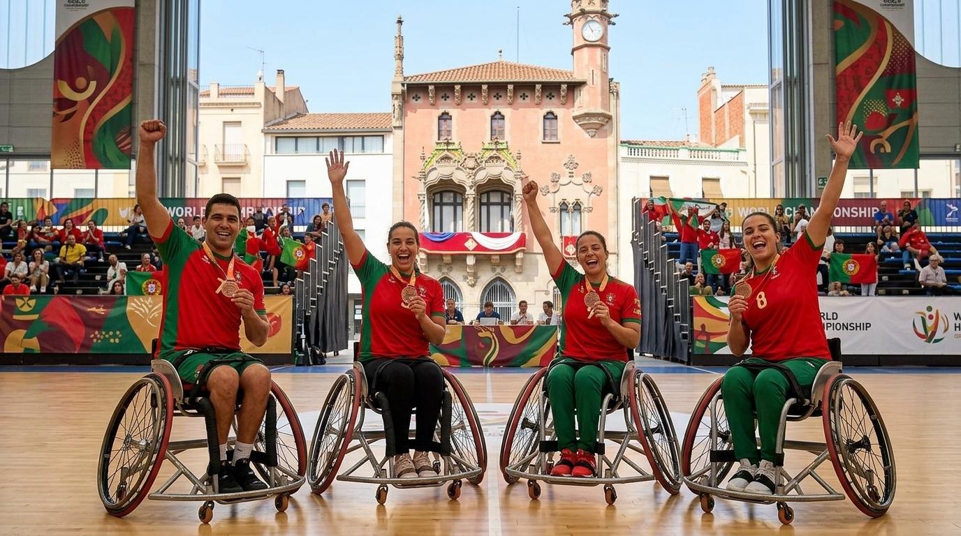 Bron za portugalske rokometaše na vozičkih na SP v Granollersu