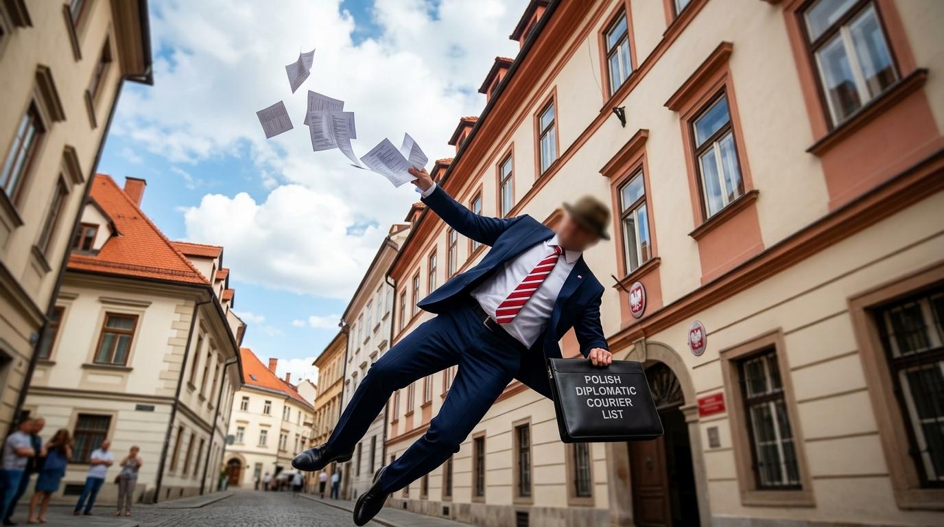 Padec poljskega varnostnika z objekta ob veleposlaništvu v Ljubljani
