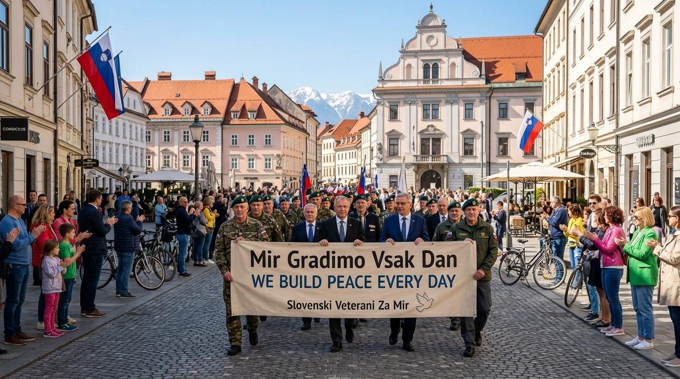 Veterani v Ljubljani opozorili, da je treba mir graditi vsak dan