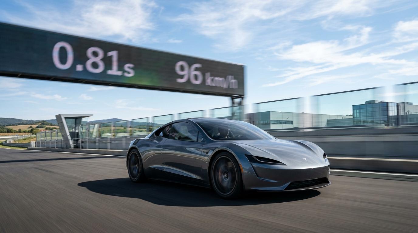 Tesla na X razkrije 0,81-sekundni pospešek Roadsterja do 96 km/h