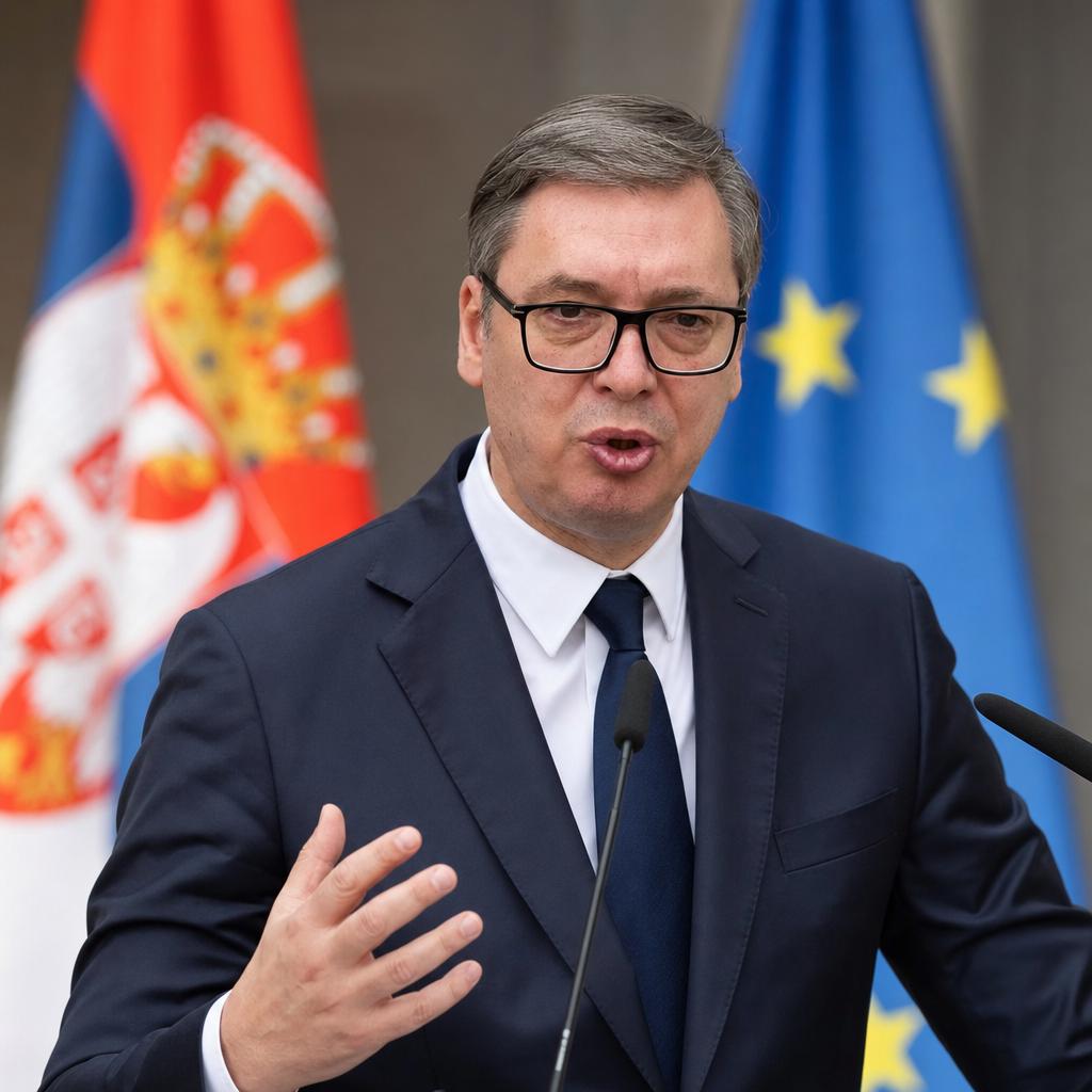 Vučić v Šabcu pred volitvami o Kosovu in Rusiji