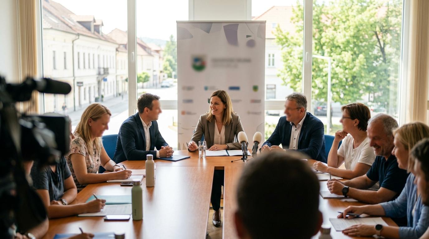 Ministrica Kirbiš Rojs na skupščini EZTS v Grosupljem
