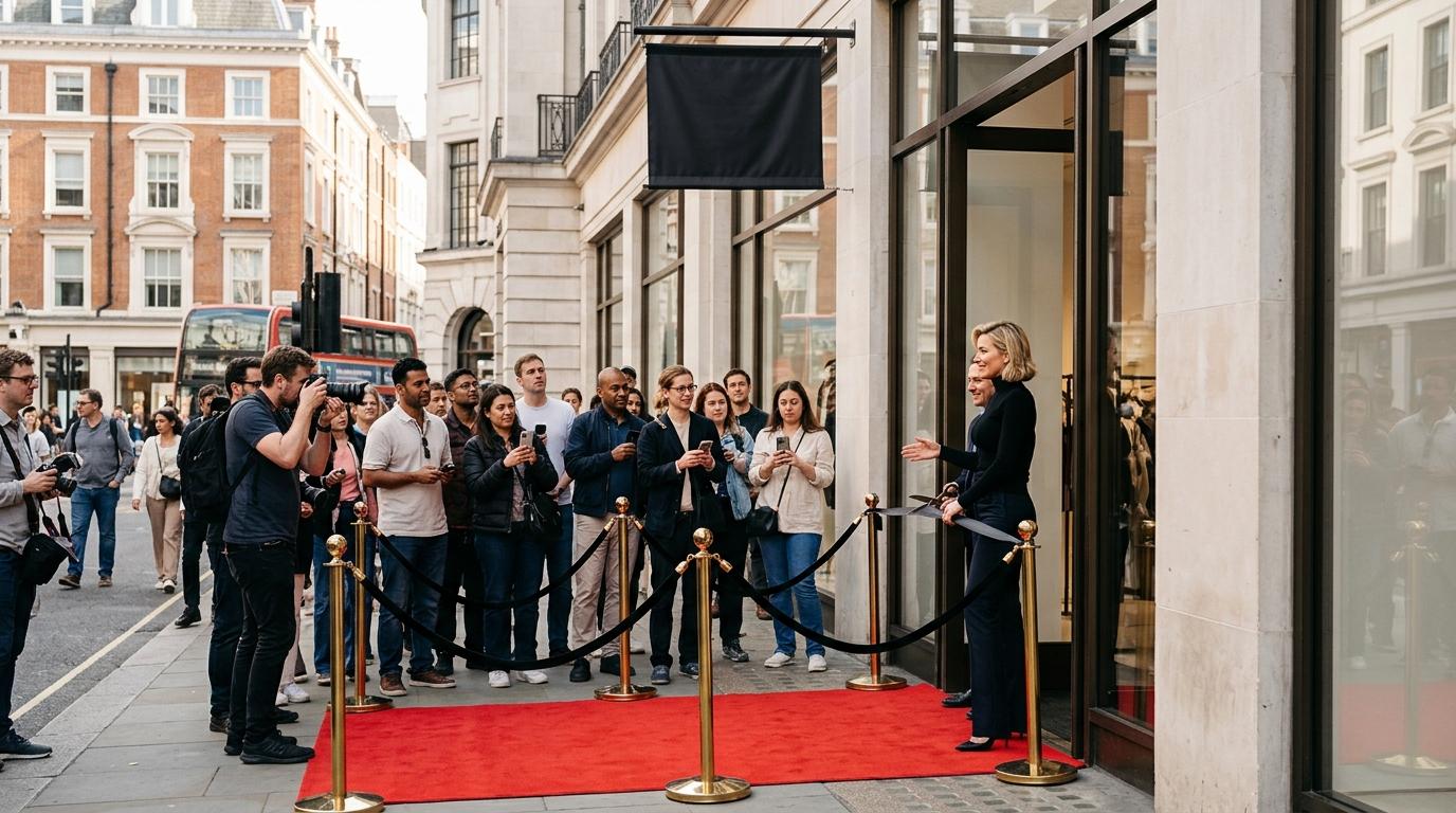 Odprtje prve vodilne trgovine Skims v Londonu