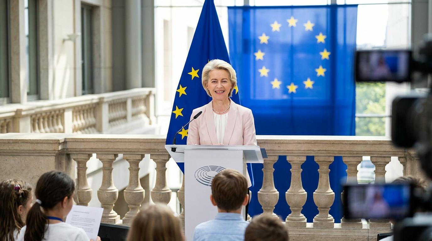 Von der Leyen v Skopju: Severna Makedonija sodi za evropsko mizo
