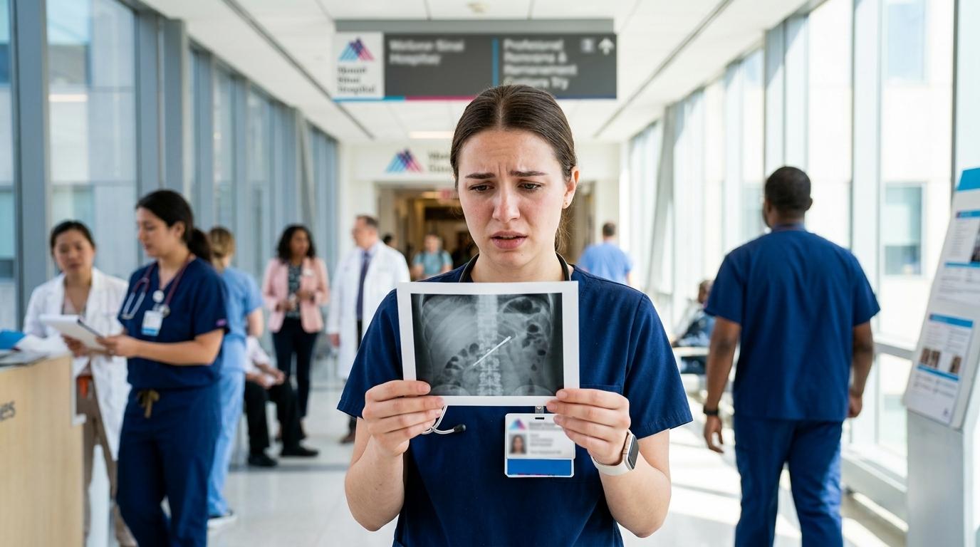 Medicinska sestra toži tri zdravnike Mount Sinaja zaradi igle v trebuhu