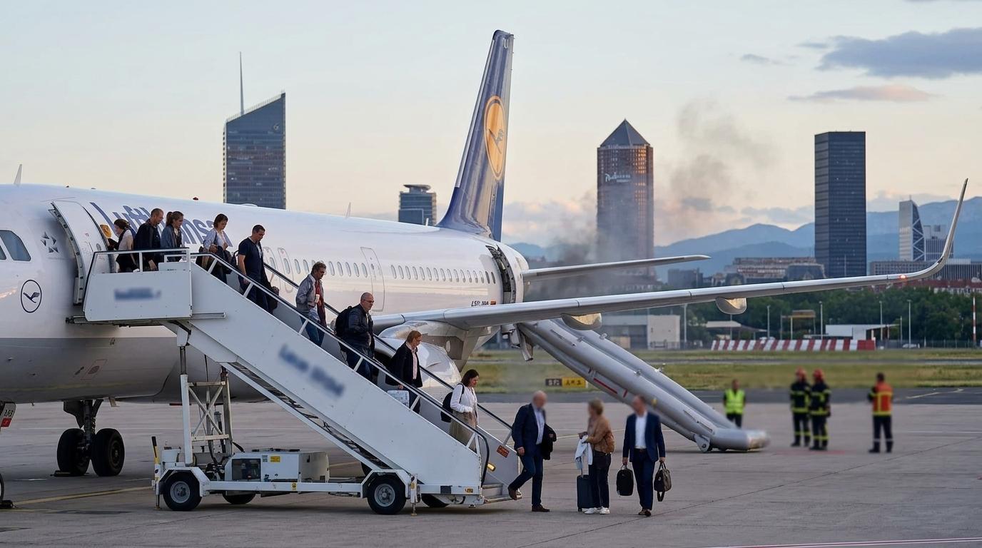 Zaradi vžiga powerbanka letalo Lufthanse zasilno pristalo v Lyonu