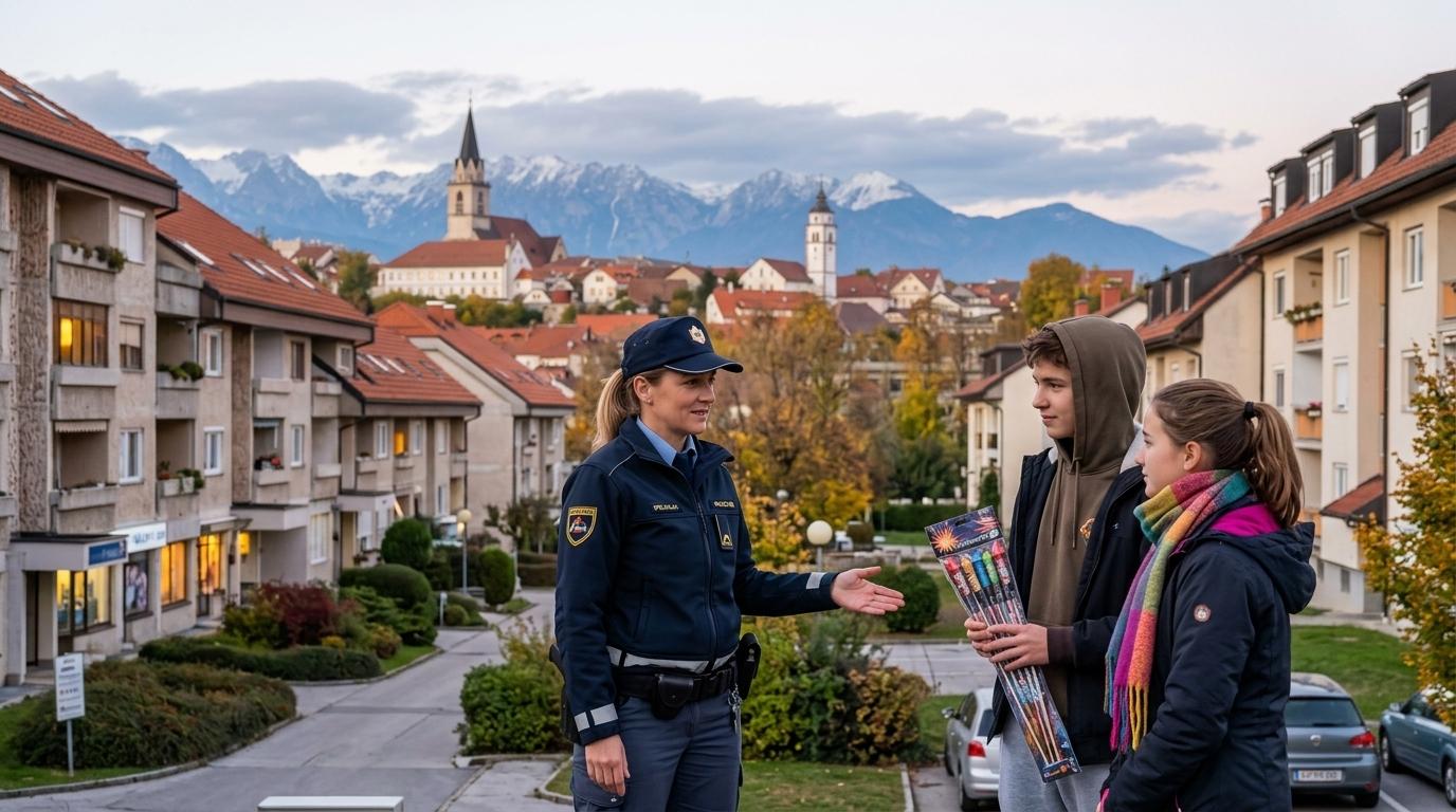 V Kranju znova težave zaradi uporabe pirotehnike