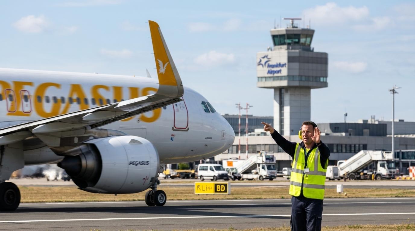 Na frankfurtskem letališču domnevno nevaren manever letala Pegasus