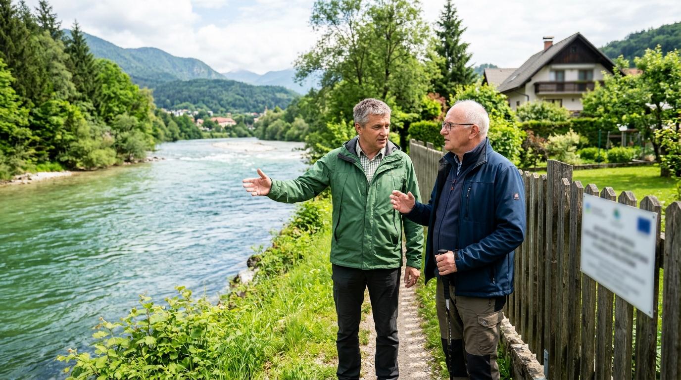 Ministrstvo zavrača odkup zemljišč za dostop do sotočja Save pri Radovljici