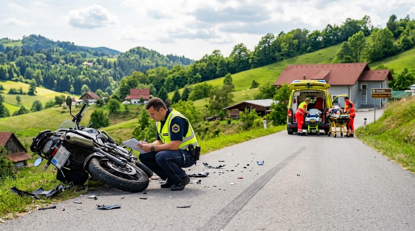 Huda nesreča pri Zgornji Kungoti, pijan voznik bežal pred policijo