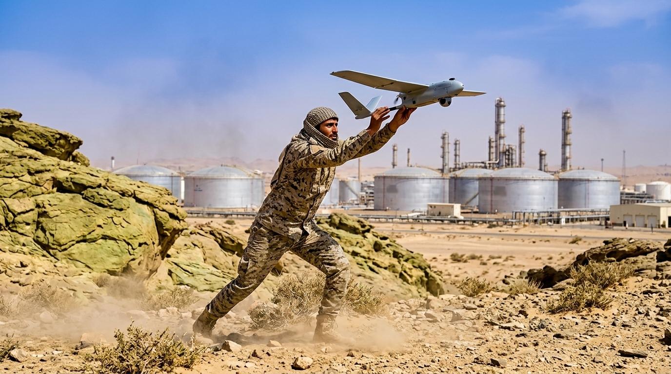 Huti trdijo, da so z raketami in droni napadli Savdsko Arabijo