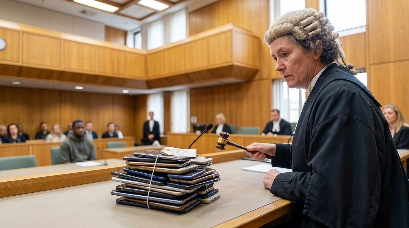 Londonsko sodišče: 25 let zapora zaradi trgovine z ukradenimi telefoni