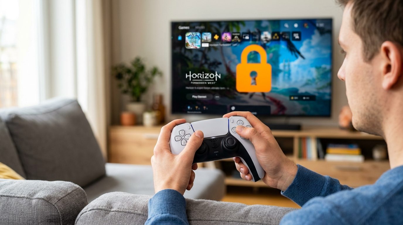 Ikona ključavnice na PlayStation 5 pomeni zaklenjeno igro