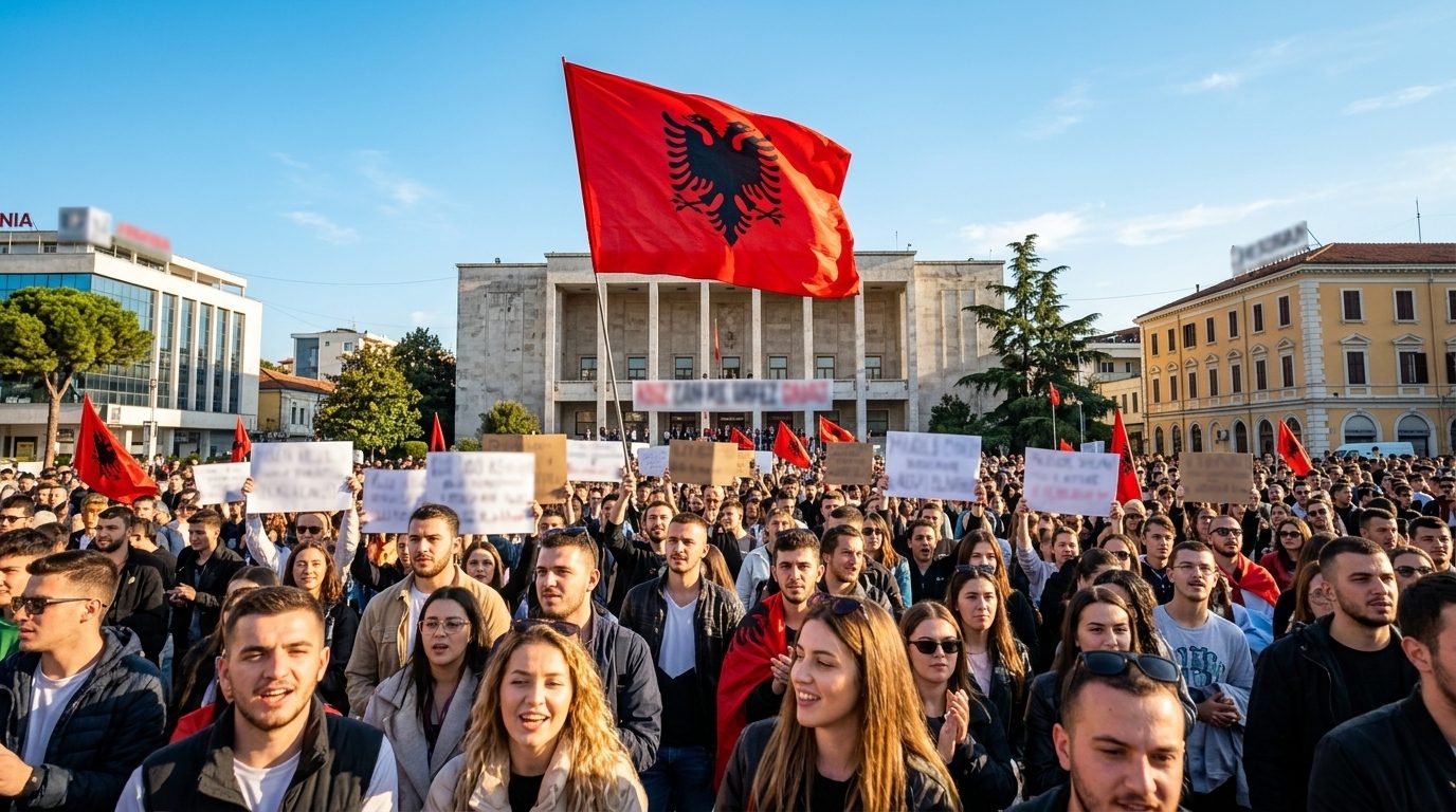 V Tirani po protestih pridržali 68 ljudi