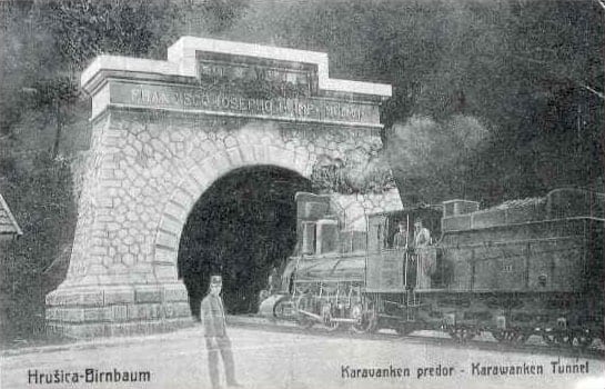 Železniški predor Karavanke leta 1906